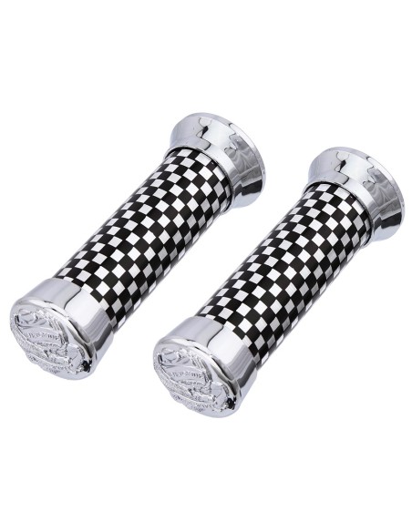 Grips 7/8 long 135mm 279 Black/Chrome Eagle.